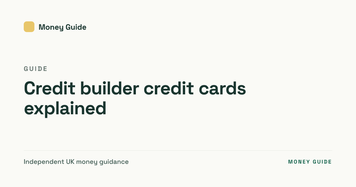 Credit builder credit cards explained · Money Guide