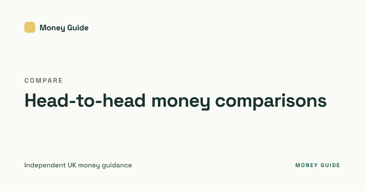 Head-to-head money comparisons · Money Guide