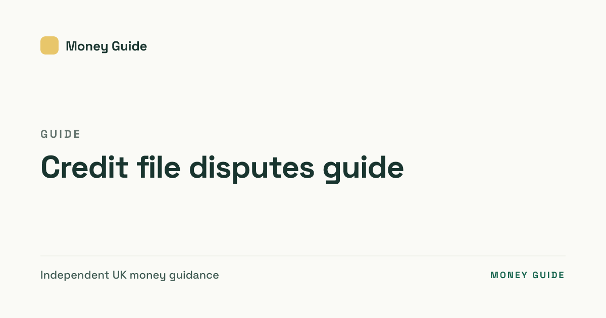 Credit file disputes guide · Money Guide