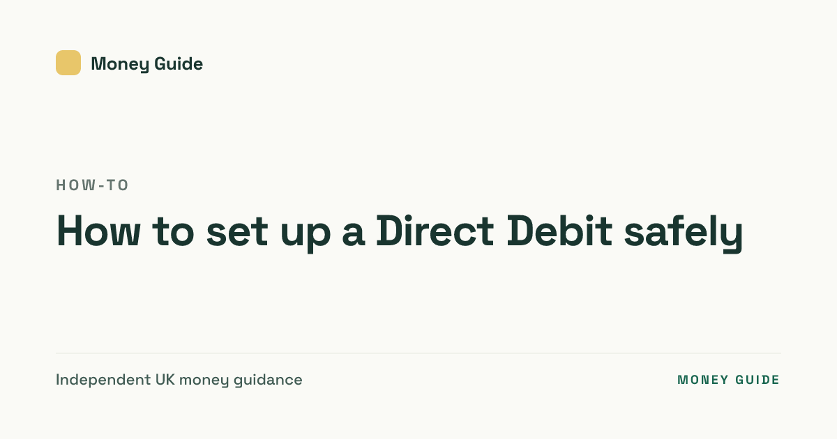 How to set up a Direct Debit safely · Money Guide