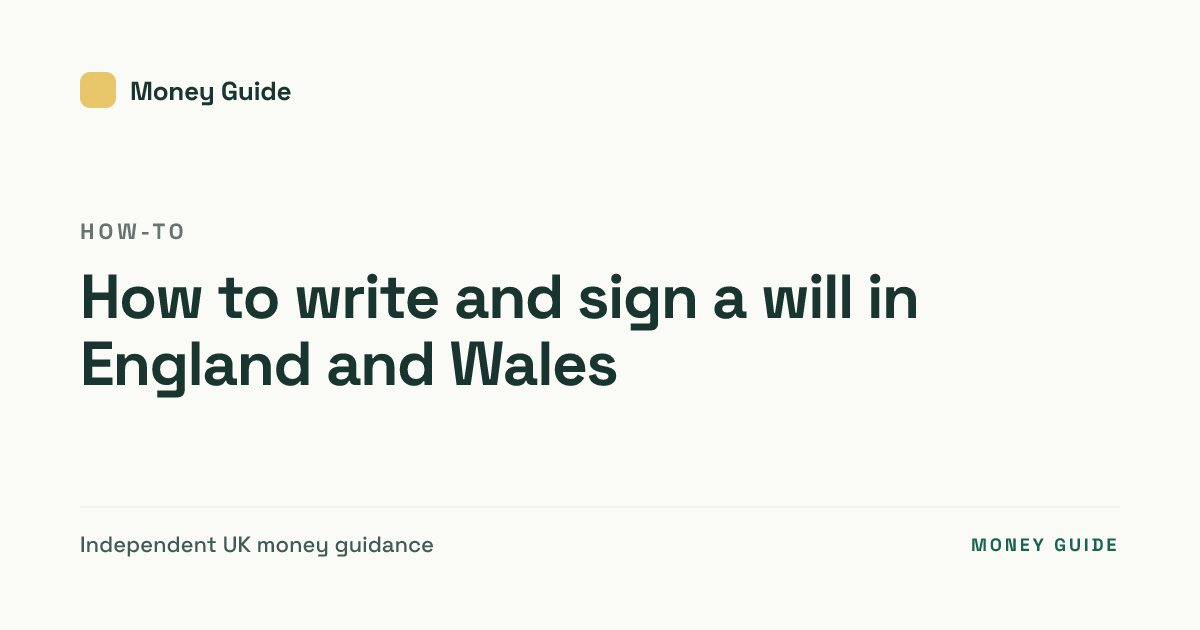 How to write a will in the UK · Money Guide