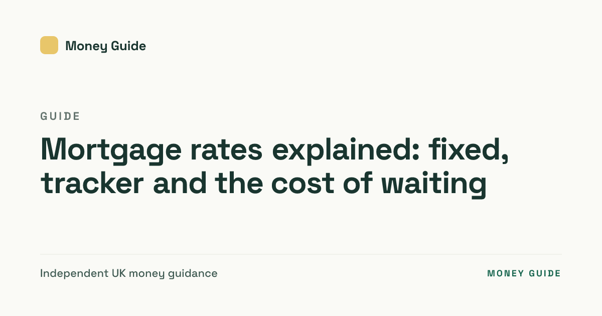 Rates Guide Mortgage rates explained: fixed, tracker and the cost of…