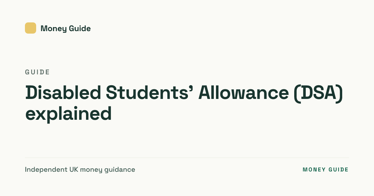 Disabled Students' Allowance (DSA) explained · Money Guide